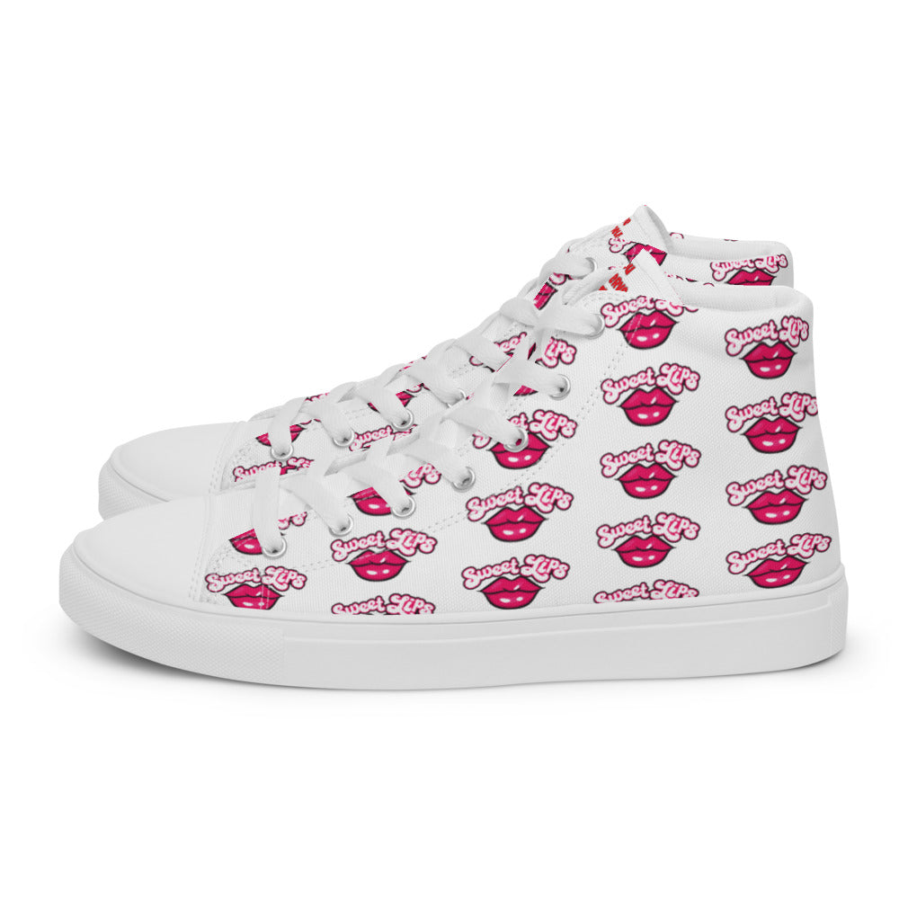 Sweet Lips Women’s high top canvas shoes